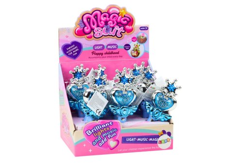 LEAN Toys Różdżka Księżniczki Kolorowe Światła Dźwięki Niebieska