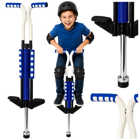 LEAN Toys Skoczek Drążek Pogo Do Skakania Dla Dzieci Jump Stick Do 70kg Niebieski