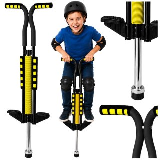 LEAN Toys Skoczek Drążek Pogo Do Skakania Dla Dzieci Jump Stick Do 70kg Żółty