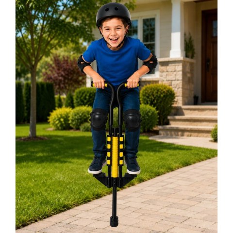 LEAN Toys Skoczek Drążek Pogo Do Skakania Dla Dzieci Jump Stick Do 70kg Żółty