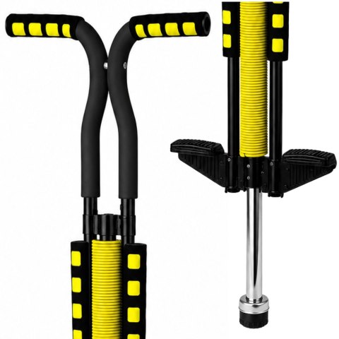 LEAN Toys Skoczek Drążek Pogo Do Skakania Dla Dzieci Jump Stick Do 70kg Żółty