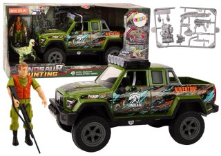 LEAN Toys Terenowy Samochód Myśliwski Myśliwy Dinozaur Światła Dźwięki Zielony