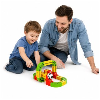 LEAN Toys Tor Magnetyczny Z Elektrycznym Pociągiem 3D Kreatywny Konstrukcyjny 67 el.
