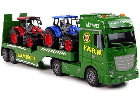 LEAN Toys Zestaw Farma Laweta Ciężarówka Traktor Dźwięk Światła 3 El.