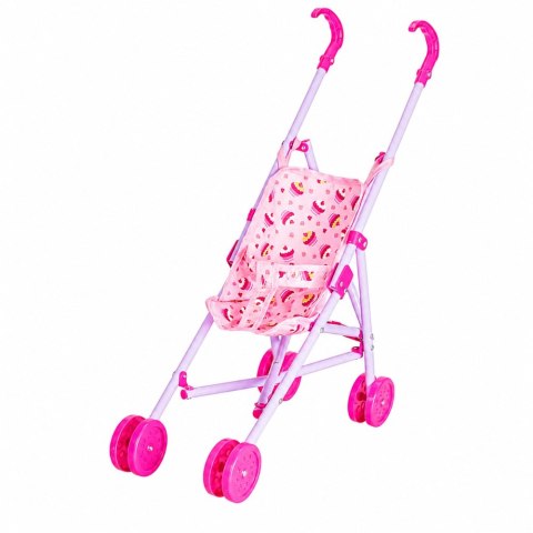 LEAN Toys Zestaw Interaktywna Lalka Bobas Siusiająca Wózek Kołyska Akcesoria 3w1
