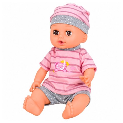 LEAN Toys Zestaw Interaktywna Lalka Bobas Siusiająca Wózek Kołyska Akcesoria 3w1