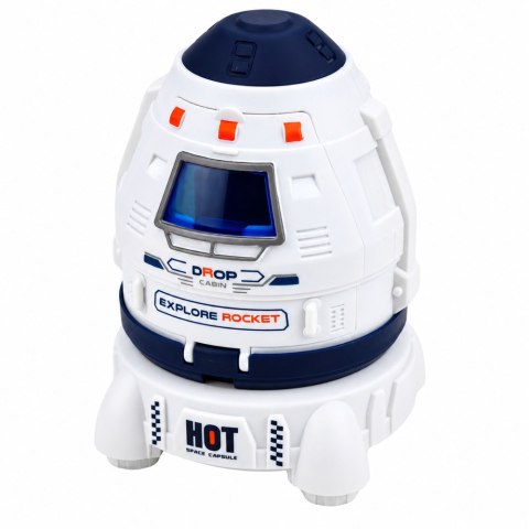 LEAN Toys Zestaw Kosmiczny Statek Satelita Kapsuła Antena Komunikacyjna Astronauta