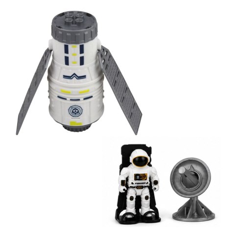 LEAN Toys Zestaw Kosmiczny Statek Satelita Kapsuła Antena Komunikacyjna Astronauta