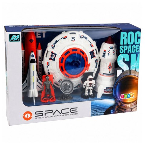 LEAN Toys Zestaw Kosmiczny Statek Ufo Rakieta Wahadłowiec Kosmita Kosmonauta Antena