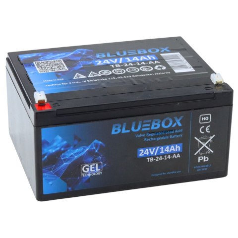 LEAN CARS BLUEBOX Akumulator Żelowy VRLA AGM 24V14Ah Do Auta Na Akumulator