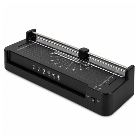 LEAN Laminator Ze Zgrzewarką i Gilotyną 3W1 Do Dokumentów Zdjęć A3 Czarny