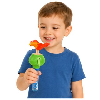 LEAN Toys Bańki Mydlane Z Kurą Rusza Skrzydłami Dźwięk Piszczałki Korbka 40ML