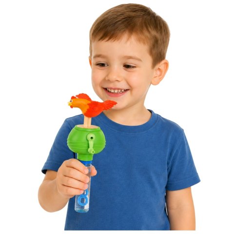 LEAN Toys Bańki Mydlane Z Kurą Rusza Skrzydłami Dźwięk Piszczałki Korbka 40ML