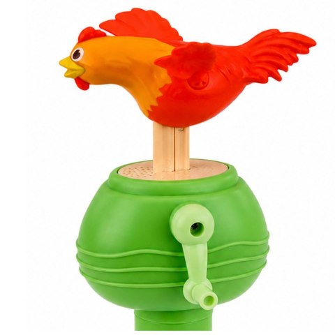 LEAN Toys Bańki Mydlane Z Kurą Rusza Skrzydłami Dźwięk Piszczałki Korbka 40ML