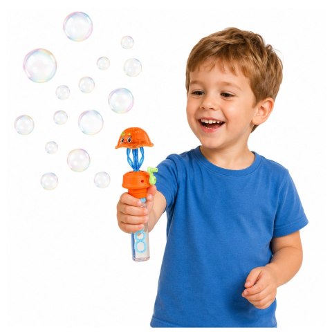 LEAN Toys Bańki Mydlane Z Meduzą Rusza Mackami Korbka Migające Światła LED 40ML