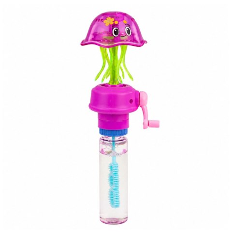LEAN Toys Bańki Mydlane Z Meduzą Rusza Mackami Korbka Migające Światła LED 40ML