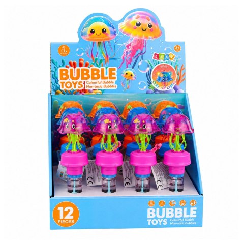 LEAN Toys Bańki Mydlane Z Meduzą Rusza Mackami Korbka Migające Światła LED 40ML