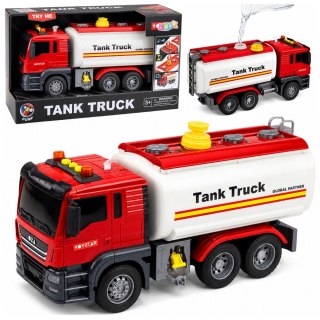 LEAN Toys Ciężarówka Cysterna System Wodny Lanie Wody Z Węża Światła Dźwięki Czerwona