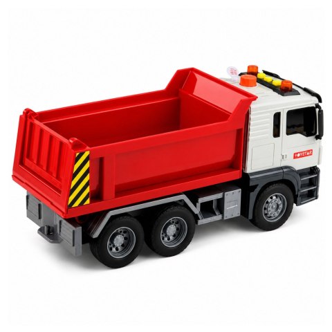 LEAN Toys Ciężarówka Wywrotka Podnoszona Skrzynia Otwierana Światła Dźwięki Czerwona