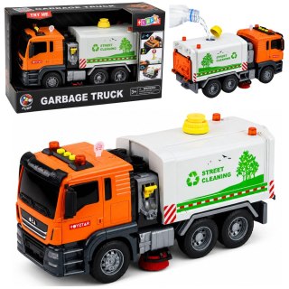LEAN Toys Ciężarówka Zamiatarka Uliczna System Wodny Lanie Wody Z Węża Światła Dźwięk