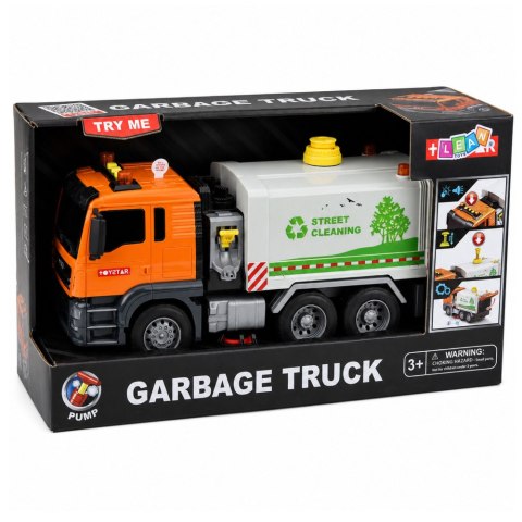 LEAN Toys Ciężarówka Zamiatarka Uliczna System Wodny Lanie Wody Z Węża Światła Dźwięk