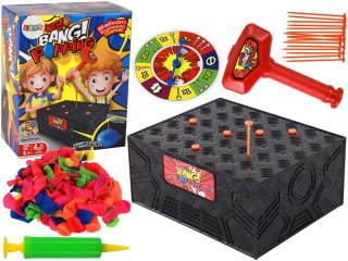 LEAN Toys Gra Zręcznościowa Rodzinna Przebij Balona Młotek Gwoździe