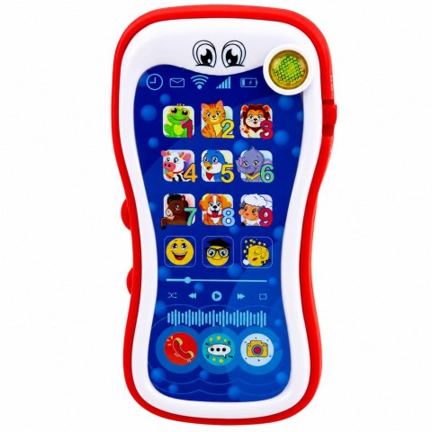 LEAN Toys Interaktywny Telefon Edukacyjna Dla Malucha Odgłosy Zwierząt Światła