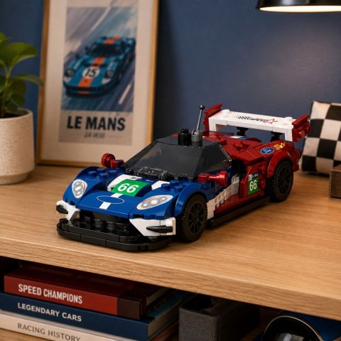 LEAN Toys Klocki Konstrukcyjne Samochód Sportowy Wyścigowy GT2016 Gablotka 347 el.