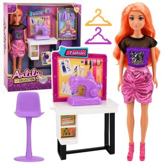 LEAN Toys Lalka Anlily Krawcowa Projektantka Mody Maszyna Do Szycia Meble Akcesoria