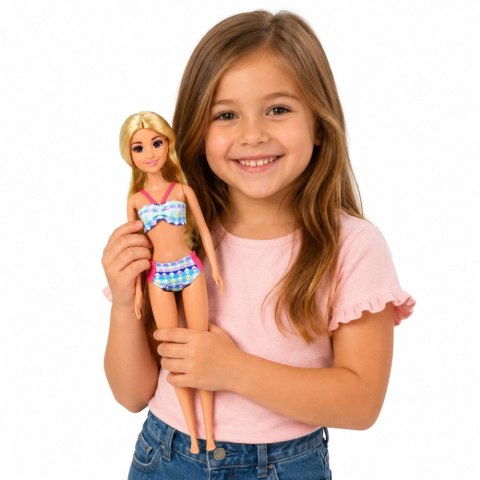 LEAN Toys Lalka Anlily Na Basenie Zjeżdżalnia Palma Akcesoria Plażowe Zestaw