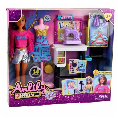 LEAN Toys Lalka Anlily Projektantka Mody Ubrań Maszyna Do Szycia Meble Manekin