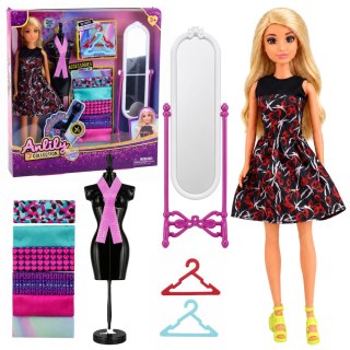 LEAN Toys Lalka Anlily Projektantka Ubrań Mody Lustro Manekin Materiały Akcesoria