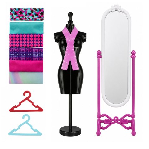 LEAN Toys Lalka Anlily Projektantka Ubrań Mody Lustro Manekin Materiały Akcesoria