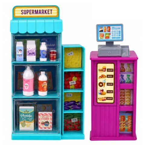 LEAN Toys Lalka Anlily w Supermarkecie Sklep Kasa Fiskalna Akcesoria Wózek Zestaw