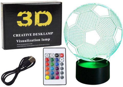LEAN Toys Lampka Bezprzewodowa Statuetka Piłka 3D LED Pilot