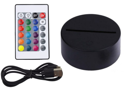 LEAN Toys Lampka Bezprzewodowa Statuetka Piłka 3D LED Pilot