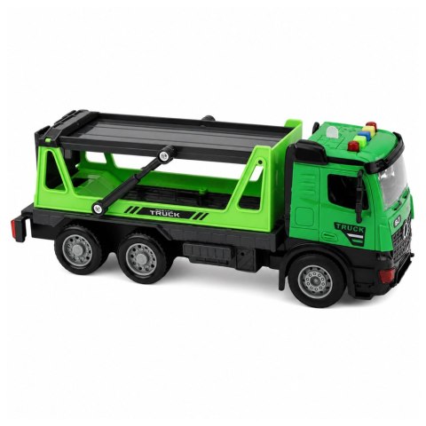 LEAN Toys Laweta Ciężarówka Ze Śmieciarką Zestaw Pojazdów Światła Dźwięki Zielony