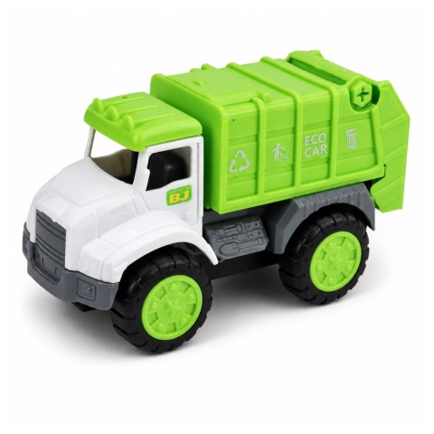 LEAN Toys Laweta Ciężarówka Ze Śmieciarką Zestaw Pojazdów Światła Dźwięki Zielony