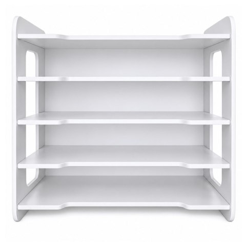 LEAN Toys Organizer Biurowy Na Biurko Drewniany Półki Na Dokumenty A4 Biały
