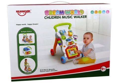 LEAN Toys Pchacz Chodzik Telefon Pianinko Znikopis 3 w 1
