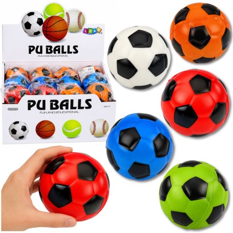 LEAN Toys Piankowa Piłka Piłeczka Do Odbijania Ugniatania Zabawy Piłka Nożna 6cm