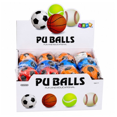 LEAN Toys Piankowa Piłka Piłeczka Do Odbijania Ugniatania Zabawy Piłka Nożna 6cm