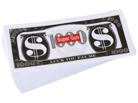 LEAN Toys Pistolet Na Pieniądze Strzelający Złoty Wyrzutnia Money Gun Banknoty