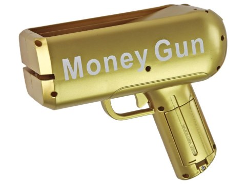 LEAN Toys Pistolet Na Pieniądze Strzelający Złoty Wyrzutnia Money Gun Banknoty