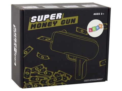 LEAN Toys Pistolet Na Pieniądze Strzelający Złoty Wyrzutnia Money Gun Banknoty