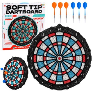 LEAN Toys Tarcza Do Darta Soft Tip Rzutki Gra Zręcznościowa Towarzyska Zestaw 42,5 cm
