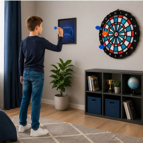 LEAN Toys Tarcza Do Darta Soft Tip Rzutki Gra Zręcznościowa Towarzyska Zestaw 42,5 cm