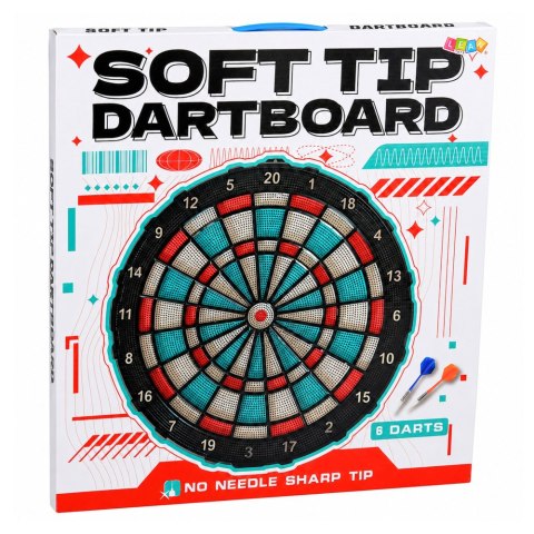 LEAN Toys Tarcza Do Darta Soft Tip Rzutki Gra Zręcznościowa Towarzyska Zestaw 42,5 cm
