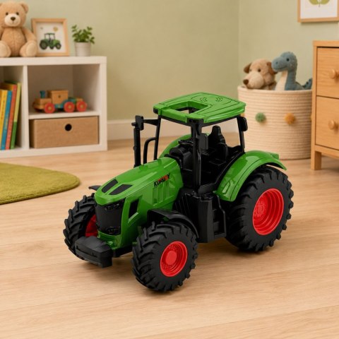 LEAN Toys Traktor Rolniczy Farmerski Gospodarski Gumowe Koła Zielony 1:24