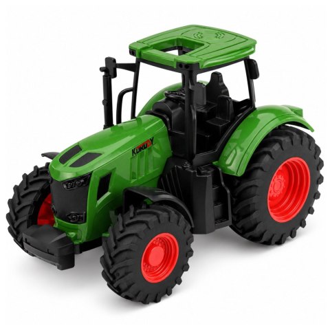 LEAN Toys Traktor Rolniczy Farmerski z Przyczepą Wywrotką Gumowe Koła Zielony 1:24